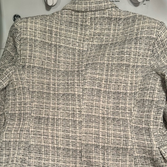 Zara Women's Gray Tweed Jacket Large - Picture 6 of 8